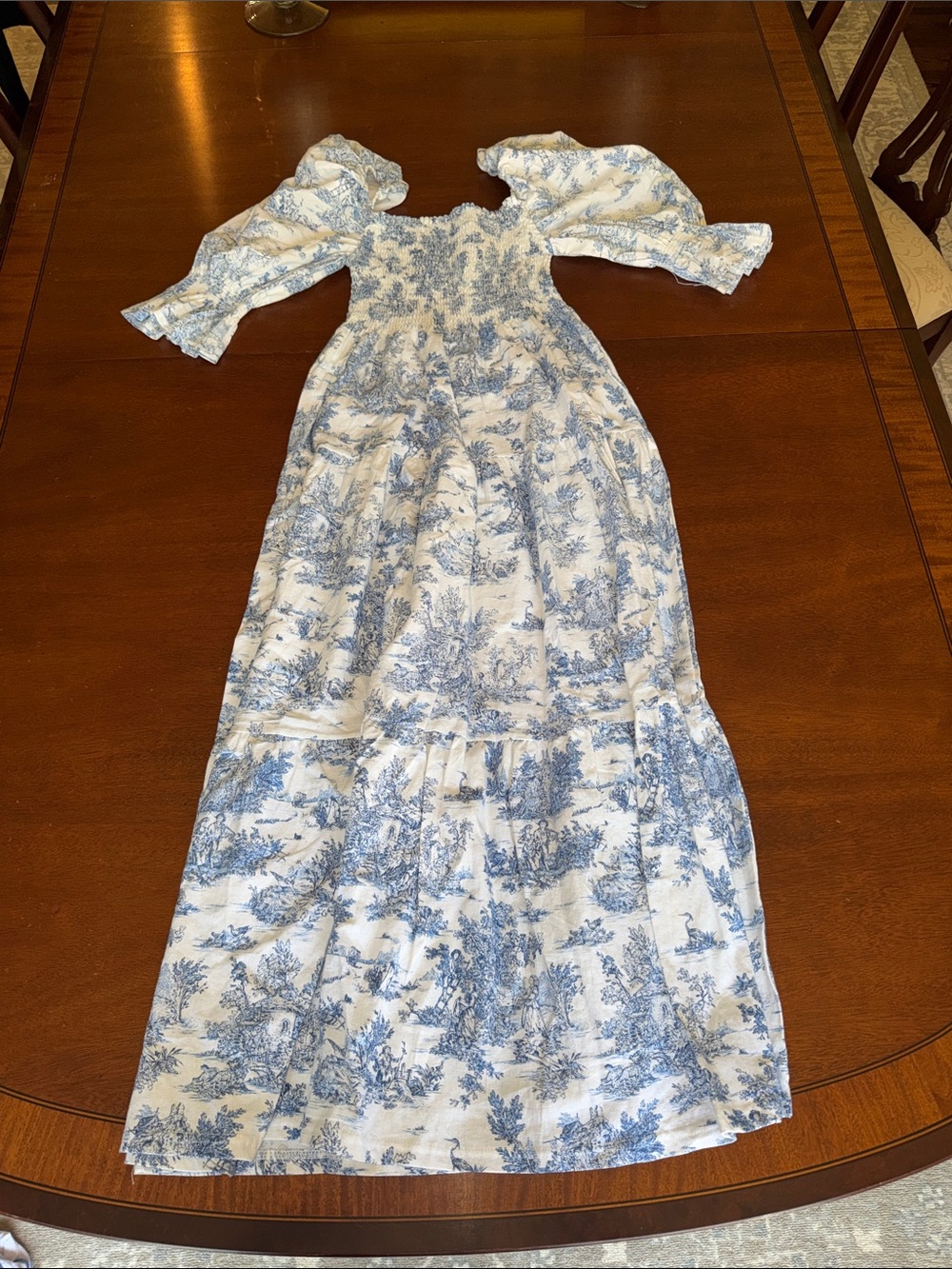 Blue & White Toile Maxi Dress
Nothing Fits But